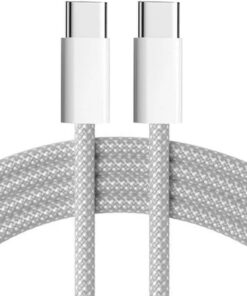 Trend iPhone 15 Serisi Tüm Modellere Uyumlu Type-C to Type-C Örme Şarj Kablosu