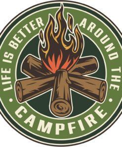 Aksesuar Adventure Camping Ateş Fire Off road Sticker 10 X 10 Cm