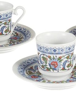 Porselen Topkapı Fincan Takımı, Standart, 80 ml