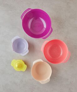 Home Mix Me Plastik 5 Parça Karıştırma Kabı 32 cm Renkli