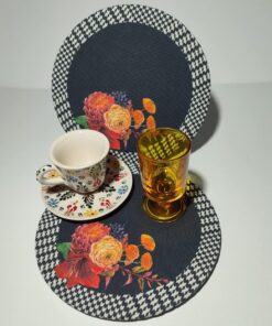 Home KIRMIZI ÇİÇEK DESENLİ KAHVE VE SUNUM SUPLASI 20 CM 2 ADET