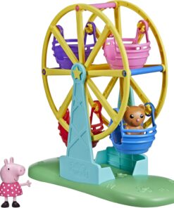 Pig Play-Doh Peppa Pig Peppa'nın Maceraları Dönme Dolapta Eğlenceli Oyun Seti, Peppa Pig Figürlü Okul Öncesi Oyuncak ve 3 Yaş ve Üstü Çocuklar İçin Aksesuarlar