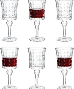 Kristal Kadeh Seti - 200 ml Zarif Desenli Bardak, Su ve Şerbet Kadehi, Davet ve Günlük Kullanım İçin Şık Tasarım