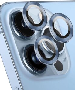 Ekran Koruyucu Apple iPhone 15 Pro Max için Tekli Kamera Lens Koruma Camı Sierra Mavisi [iPhone 15 Pro Max ile Uyumlu Ekran Koruyucu - Sierra Mavisi]