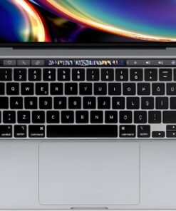 Macbook Pro 13'' M1 / M2 Çip 2020-2021-2022 Yılları ve (A2338)(A2289)(A2251) Model Kodları ile Uyumlu Türkçe Karakterli Su Geçirmez Silikon Klavye Koruyucu (Siyah Klavye Koruyucu)