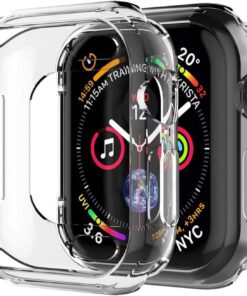 Apple Watch SE 40mm için Kılıf 360 Full Round Soft Silicone Şeffaf [Watch SE 40mm ile Uyumlu Kılıf - Şeffaf]
