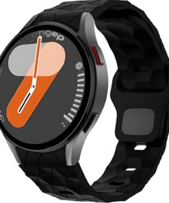 Sportif Football Pattern Loop 20mm Kordon Samsung ile Uyumlu Galaxy Watch 7/6/5/4 Serisi için Galaxy Watch 7 Kordon (40mm/44mm) Watch 6/4 Classic (47/43/42mm) Watch 5 Pro Uyumlu