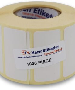 etiketler , hazır al hızlı al Eko Termal Etiket 50mm x 30mm Ruloda 1000 Adet 40mm Kuka Çapında Direk Termal Transfer Etiketi