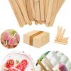 Pratik 50'li Ahşap Dondurma Çubuğu | Ahşap Küçük Magnum Dondurma Çubuğu Naturel 50'li Paket