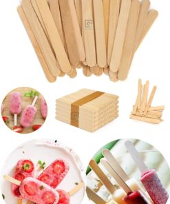 Pratik 50'li Ahşap Dondurma Çubuğu | Ahşap Küçük Magnum Dondurma Çubuğu Naturel 50'li Paket