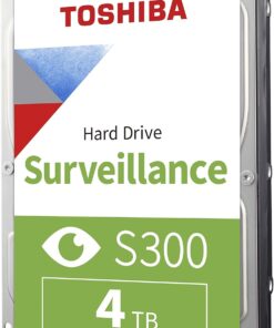 4TB S300 Internal HDD - 3,5 inç SATA-3 256MB Cache 6GB/sn Dahili Sabit Sürücü 7/24 Güvenlik Diski (HDWT840UZSVA)