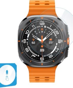 Samsung Galaxy Watch 5 40mm için 2'li Paket (2 Adet) Kolay Kurulum Otomatik Hizalama Aparatlı Şeffaf 9H Sertliğinde Gerçek Temperli Cam Ekran Koruyucu