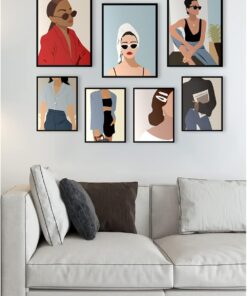 Cerceve Çerçevesiz Çerçeve Görünümlü 7 Parça Mdf Tablo Seti Çoklu Baskı Seti Mdf Baskı ÖZC-MDF7A