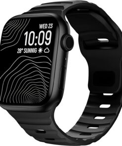 Watch URUCHI Yumuşak Silikon Su Geçirmez Watch Band, Apple Watch Ultra Kordonları ile uyumlu 49/45/44/42 mm, iWatch Serisi 8 7 6 5 4 3 2 1 SE Ultra için Erkek Kadın Spor Kordonu
