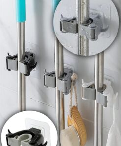 Süpürge Fırça Ve Mop Askısı Sap Tutucu Mutfak Banyo Askı 2 Adet