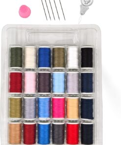 Store Dikiş Nakış Kiti, 24 Adet Dikiş İpi Seti, 5 Adet Dikiş İğnesi, İp Geçirici, Yüksük, İplik Seti (Set-1)