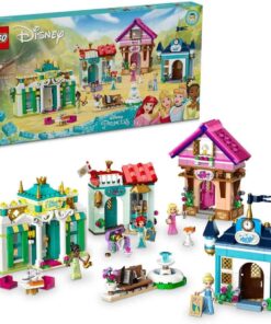 ǀ Disney Princess: Disney Prensesi Pazar Macerası 43246-6 Yaş ve Üzeri Çocuklar için Tiana, Aurora, Sindirella ve Ariel Minifigürü İçeren Yaratıcı Oyuncak Yapım Seti (817 Parça)