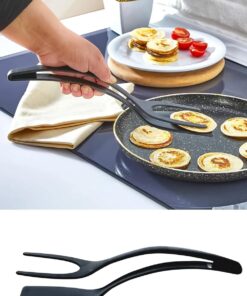 1 Adet Pratik Yanmaz Yapışmaz Teflon Maşalı Spatula- 220 Dereceye Dayanıklı Teflon Servis Set
