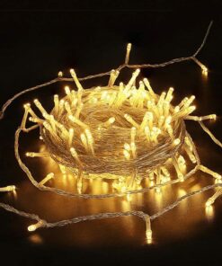 10 Metre Fişli Sarı Led Işık Noel Yılbaşı Ağacı Işığı Led Ampül Çam Ağacı Balkon Merdiven Salon Yada Oda Süslemelerinde Kullanıma Uygun 220v Prizden Enerjisini Alır (10-Metre)