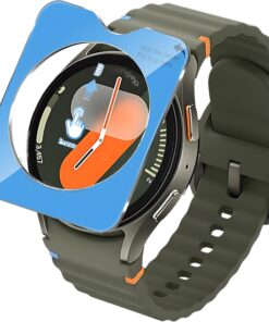 Samsung Galaxy Watch 7 44mm için Kolay Uygulama Aparatlı Ekran Koruyucu 9H Sertliğinde Çizilmeye Karşı Koruyan Dokunma Hassasiyetini ve Görüntü Kalitesini Etkilemeyen Cam Filmi