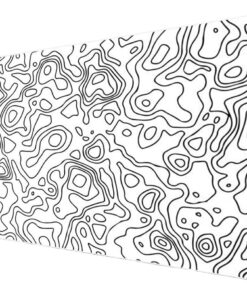 Pro - 10 Farklı Model Dikişli Kenar 90x40 cm Oyuncu Gaming Mouse Pad (White Map Lines, 90x40 cm)