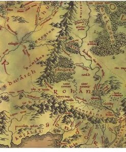 XXL Profesyonel Mouse Pad 90x40 (Midd Earth Map, The Lord Of The Rings: The Fellowship Of The Ring)