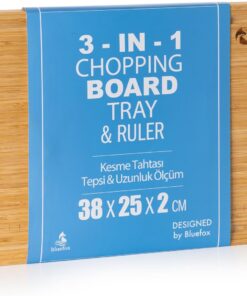 3'ü 1 Arada Bambu Kesme Tahtası: Doğrama Tahtası, Kesim Cetveli ve Tepsi Fonksiyonlarıyla Mutfakta Pratik Çözüm