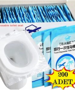 200 Adet Tek Kullanımlık Klozet Örtüsü Klozet Poşeti Klozet Kapak Örtüsü Dispenseri