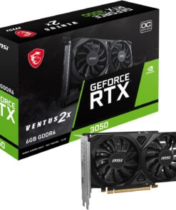VGA GEFORCE RTX 3050 VENTUS 2X E 6G OC RTX3050 6GB GDDR6 96B DX12 PCIE 4.0 X8 (1XDP 2XHDMI)