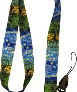 Gogh Yıldızlı Badem Ağacı Boyun ipi Telefon Askısı