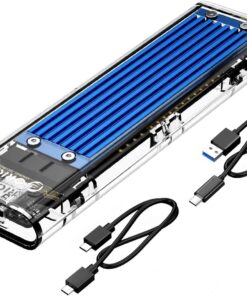 NVME kasa, M.2 SSD USB C kasası 10Gbps, PCIe USB 3.2 Gen2 harici adaptör, M2 NVMe M-Key/M+B Key Solid State sürücü ölçüleri 2230/2242/2260/2280, UASP Trim (TCM2 mavi)