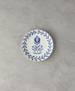 Home Carnival Tulip Bone Porselen Pasta Tabağı 20 cm Lacivert-Beyaz