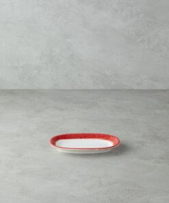 Home Larry Porselen Kayık Tabak 19 cm Kırmızı