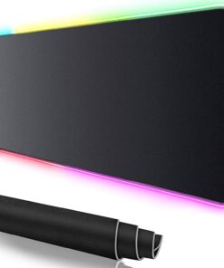 Rgb Mouse Pad 80x30 Cm, 4 mm Kalınlık, Parlak Su Geçirmez Yüzey, Oyuncu Gaming XXL Mausepad, 14 Farklı Renk Modu (Parlak Siyah)
