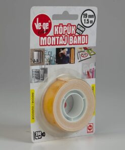 BA5000190015-3AC Köpük Montaj Bandı-3 (Ağır), 19 mm x 1.5m