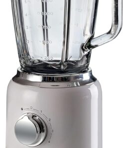 585 modern mikser, 1000 W, kapasite 1,5 l, 4 hız + darbe fonksiyonu, cam fincan, 4 paslanmaz çelik bıçak, beyaz