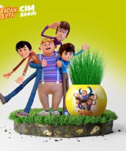 Rafadan Tayfa Temalı Çim Adam 6'lı Set – Çocuklar İçin Eğitici ve Eğlenceli Bitki Yetiştirme Kiti