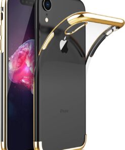 Apple iPhone XR (6.1'') Kılıf Skyfall Transparent Clear Gold