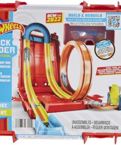 Wheels Track Builder Benzin Bidonu Akrobasi Seti, 4 yaş ve üzeri, HDX78