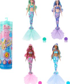 Color Reveal - Renk Değiştiren Sürpriz Barbie Denizkızı Serisi, Oyuncak