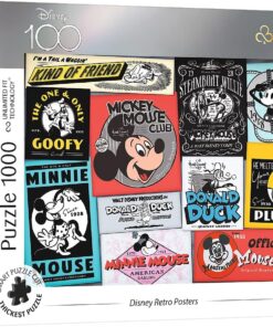 Puzzles - "1000 UFT" - Disney Retro Posters_FSC Karışımı%70 / Disney 100