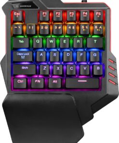 MIRACLE K1 Siyah USB Led Işıklı Q 35 Tuşlu Multimedya Mini Gaming Oyuncu Klavyesi