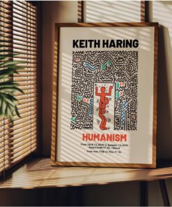 Tanıtım Keith Haring Çerçevesiz Poster, Modern Dekoratif Çerçevesiz Poster, Tablo, KeithHaring-1, 40 x 50