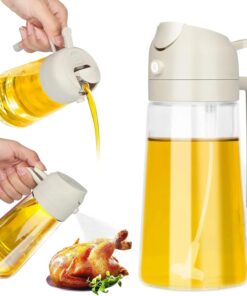 Çift Fonksiyonlu Yemek Yağı İçin Yağ Püskürtücü, Yağ Püskürtme Ve Dökme, Yağ Püskürtme Şişesi, Yağ İçin Cam Sprey Yağdanlık