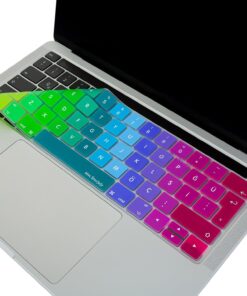 Macbook Pro Klavye Koruyucu Türkçe Q A1706 A1989 A2159 A1707 A1990 ile Uyumlu Dazzle Pembe Yeşil