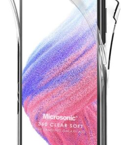 Samsung Galaxy A53 5G için Kılıf 6 Tarafı Tam Full Koruma 360 Clear Soft Şeffaf [Galaxy A53 5G ile Uyumlu Kılıf - Şeffaf]