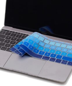 Laptop Macbook Pro Klavye Koruyucu (US to TR) 13inç A1708-13inç A1534 ile Uyumlu Ombre Lacivert Mavi