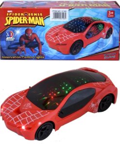 Örümcek Adam Spiderman Araba Çarp Dön Sesli Işıklı Pilli Oyuncak