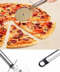 Home Metal Saplı Pizza Ruleti: Paslanmaz Çelik Pizza Kesme Bıçağı, Profesyonel Kesim için Dayanıklı Tasarım
