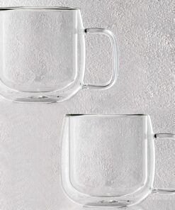 Glory Double Wall Çift Çidarlı Kulplu 2'li Bardak 350 ml